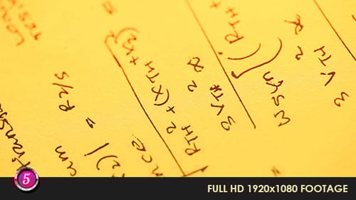 Mathematical Equations Written on Paper