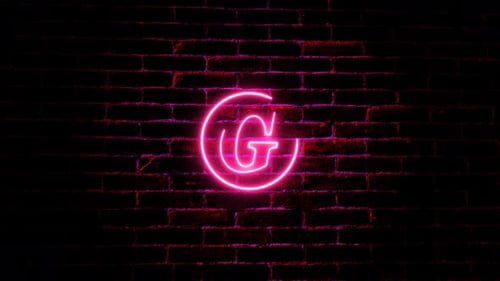 Introducción animada al texto Neon G