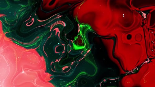 Red and Green Abstract Fluid Flowing Background