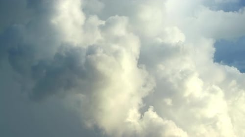Clouds Moving in the Sky on a Sunny Day
