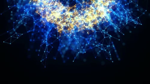 4K Motion Plexus Circular Background