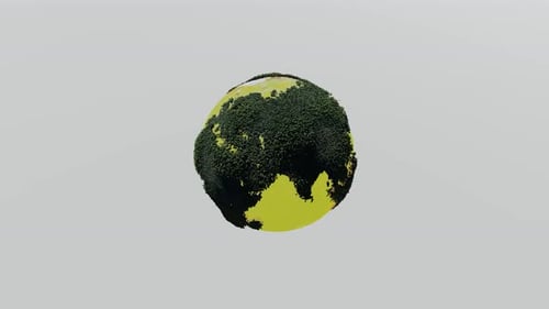 The earth rotates with the yellow sea