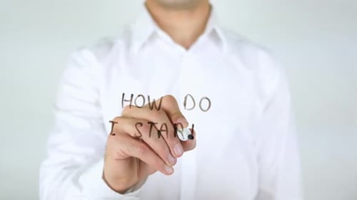 How Do i Start Businessman Writing on Glass