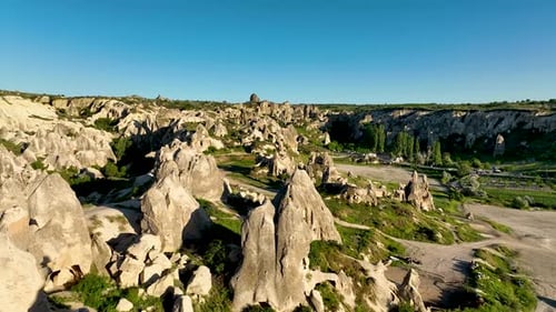 Awesome aerial view of Goreme 4 K Turkey Cappadocia