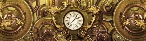 Steampunk. Theatrical background 3