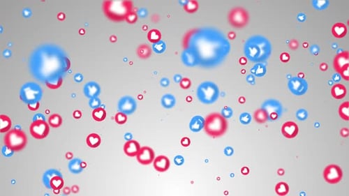 Likes & Hearts Hintergrundschleife