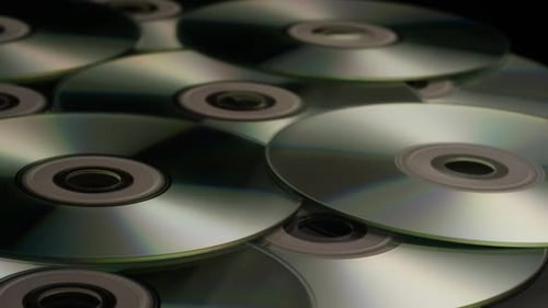 Plan rotatif de disques compacts - CDs 018