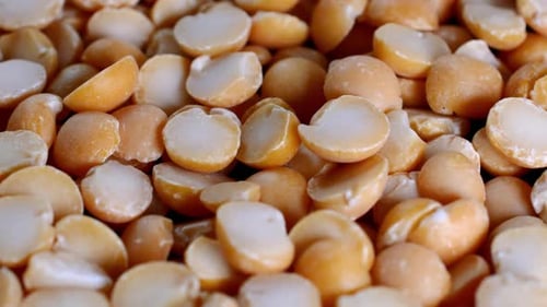 Close Up of Dried Split Peas for Cooking