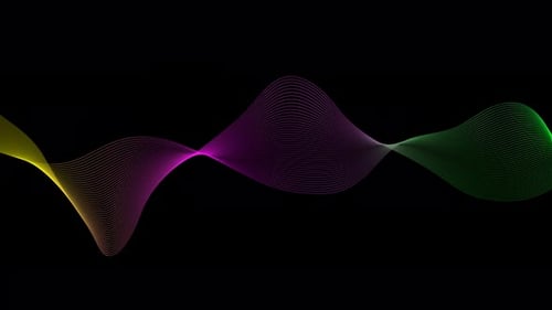 Animated Abstract Flowing Wavy Gradient Lines
