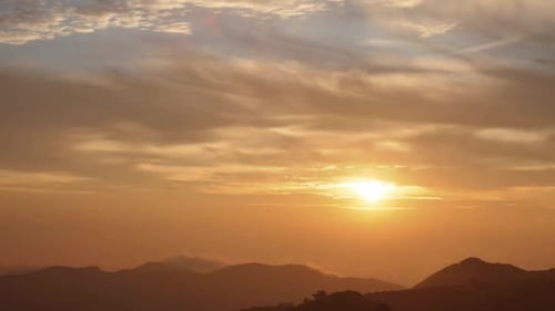 Time-Lapse of a Brilliant Mountain Sunrise