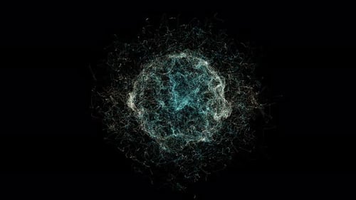 Galaxy planet HUD waves consisting of particles