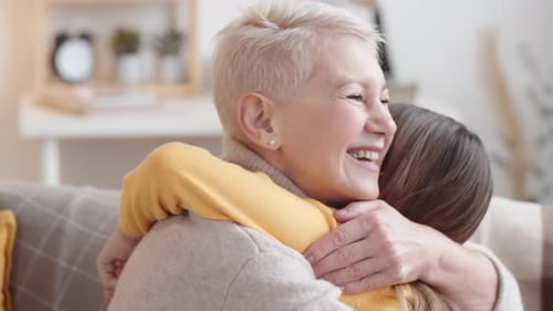 Grandmother and Child Share a Loving Embrace