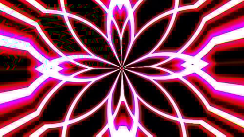 Abstract Geometric Floral Kaleidoscope Pattern Loop