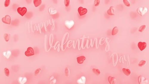 Animated Romantic Hearts Background for Celebrations