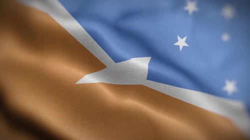 Waving Flag Animation with Realistic Fabric Texture Loop