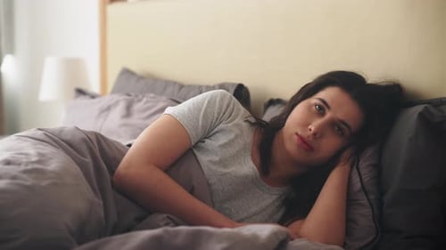 Sleepless Woman Insomnia Problem Morning Tired Bed