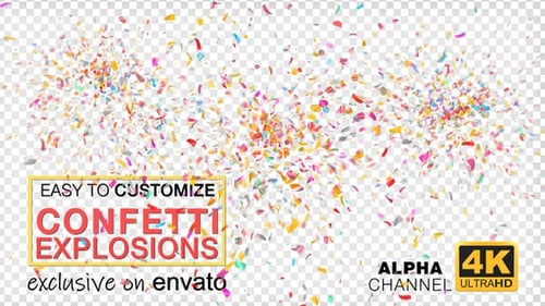 Colorful Confetti Celebration Overlays Pack