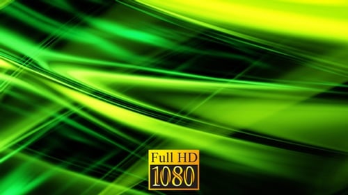 Gleaming Green Abstract Fluid Flowing Motion Background