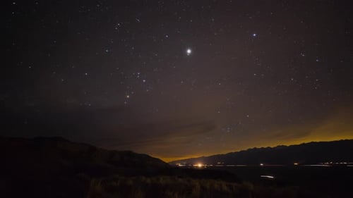 Beautiful Starry Night Sky with Milky Way