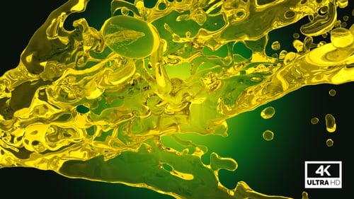 Olive Oil Stream Splash And Pouring