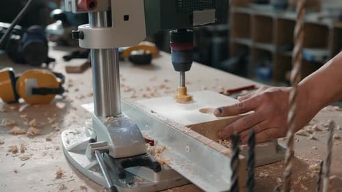 Woodworking Drill Press Creates Precise Holes