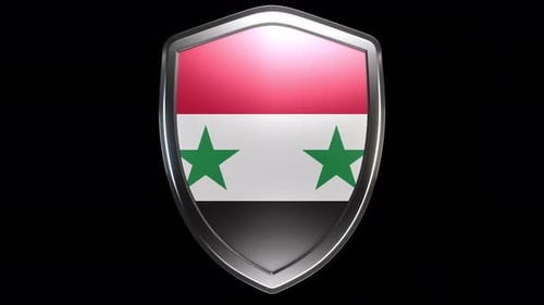 Syrien-Emblem-Übergang mit Alpha-Kanal - 4K-Auflösung