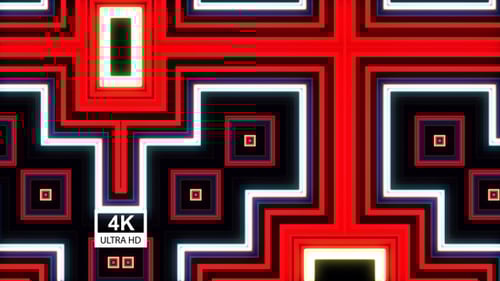 Dynamic Geometric Square Patterns Loop Background Animation