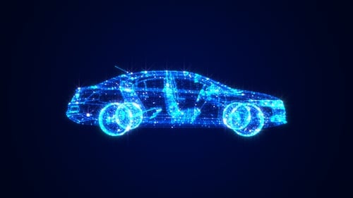 Holograma 3D del coche