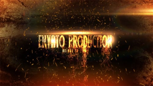 Fiery Cinematic Movie Opener with Burning Text and Logo Reveal