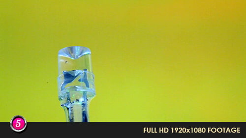 Diode Illuminating Various Colors in a Close Up Shot