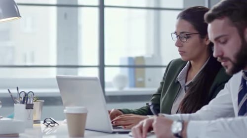 Business Colleagues Working in Office