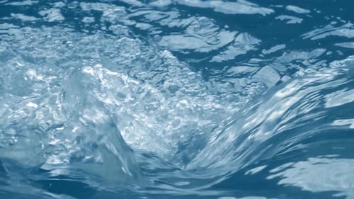 Swirling Water Bubbles in Close-Up Shot