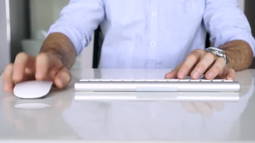 Typing On Keyboard