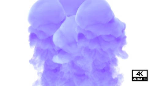 Rising Purple Smoke Cloud Fluid Alpha Channel Transition