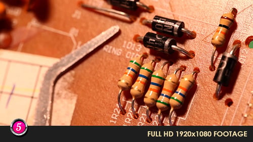 Electronic Components on a Printed Circuit Board