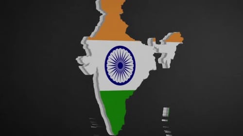Clean India Map Flag Reveal