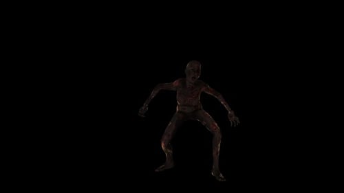 Zombie Monster Creature Growl and Attack Animation