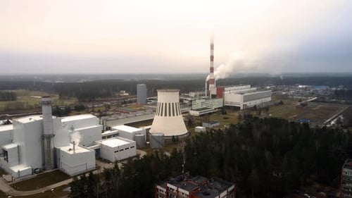 Aerial View of Large Industrial Complex