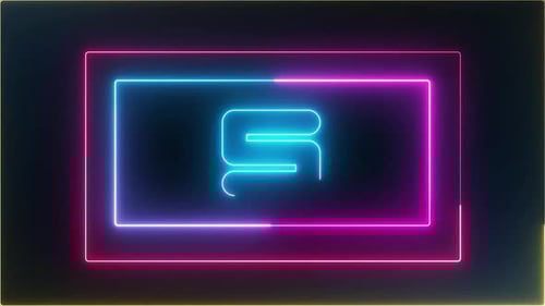 Vibrant Neon Countdown Animation with Glowing Lines