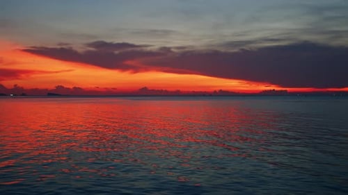 Romantic Colorful Sunset on the Sea