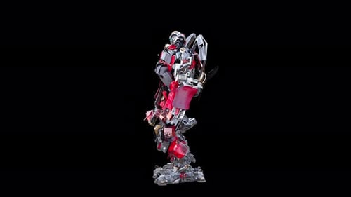 3D Sci-Fi Robot Walking Cycle Loop