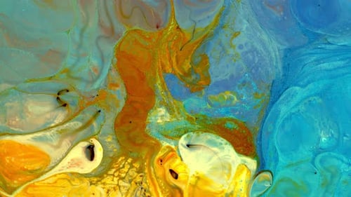 Abstract Colorful Ink Spread Art 188