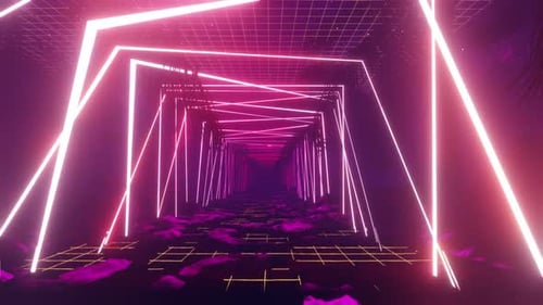 Retro Style Cyber In Palm Tree 01 4K