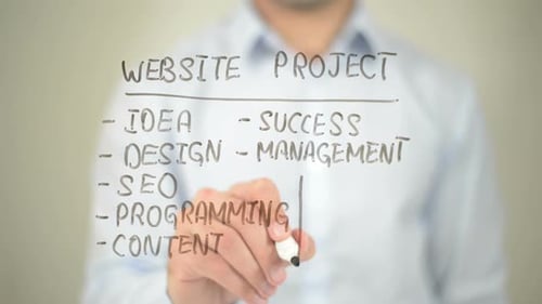 Hand Writing Website Project List with Marker