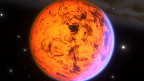 Space Background - Rocky Exoplanet