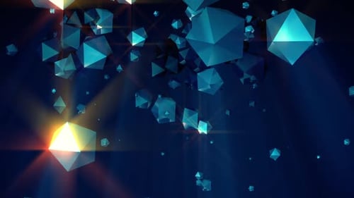 Dynamic Abstract Geometric Shapes Motion Background