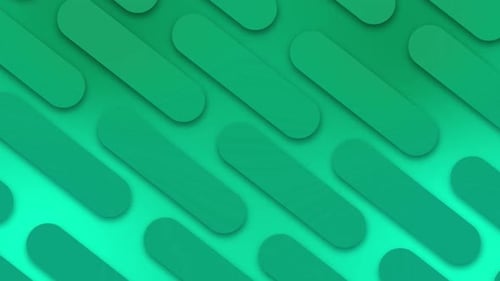 Turquoise oval shapes moving diagonally on seamless loop