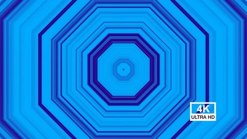 Abstract Geometric Octagon Tunnel Animation Loop Background