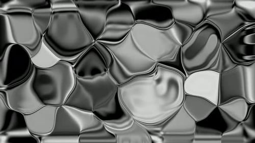 Seamless Abstract Fluid Metallic Background Animation