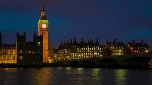 Timelapse da noite do Big Ben